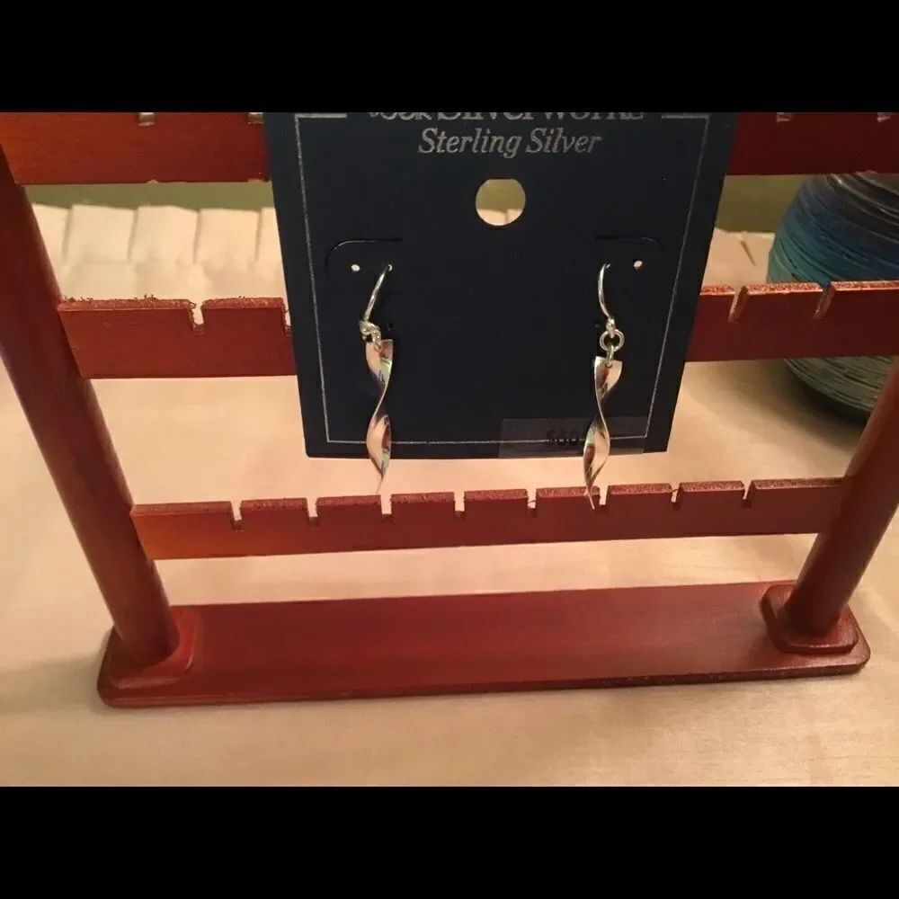 NWT. Sterling SilverTwister Bar Earrings